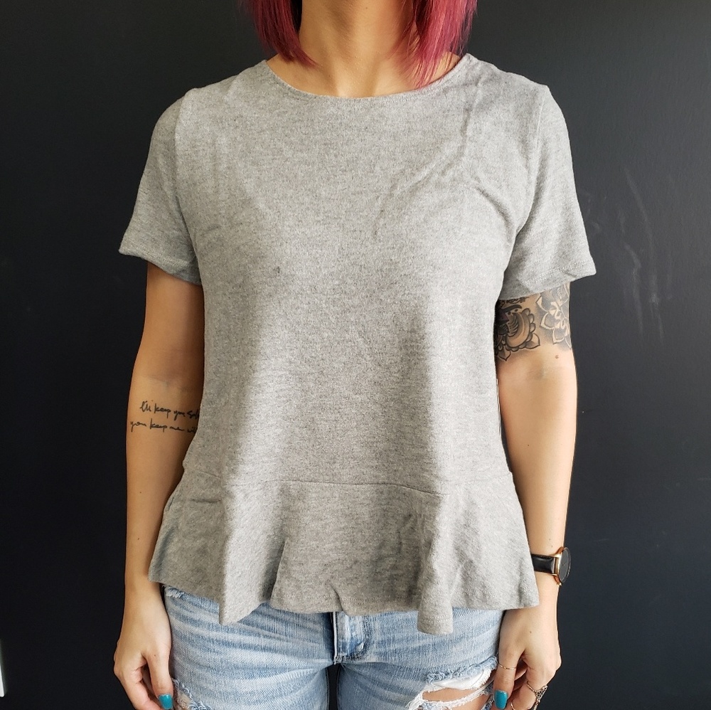 Soft peplum tee